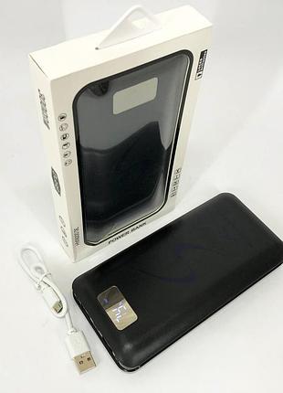 Павербанк зарядное устройство 30000mah на 2usb с фонариком и зарядкой