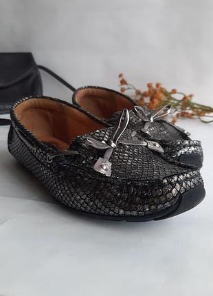 Кожаные лоферы clarks 39 размер (25 см) wide fit / на широкую ногу