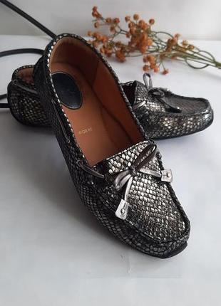 Кожаные лоферы clarks 39 размер (25 см) wide fit / на широкую ногу