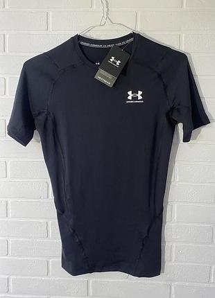 Under armour термо футболка спортивна нова термо білизна термофутболка розмір с чорна майка спортивна
