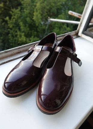 Женские туфли burgundy mary jane collection by clarks 39,5 размер