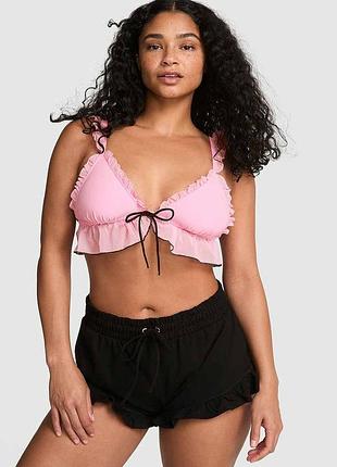 Сетчатый бралетт victoria's secret pink с завязками спереди