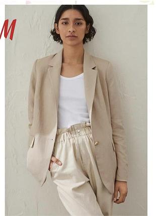 Піджак з домішкою льону h&m