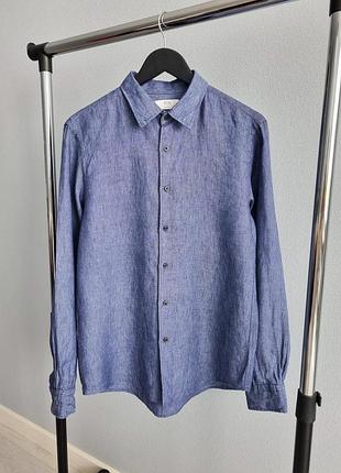 Рубашка мужская льняная uniqlo