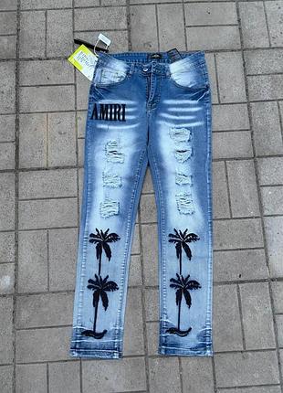 Джинси amiri чоловічі джинси аміри чоловічі повсякденні streetwear (s-l)