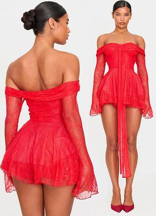 Распродажа комбез prettylittlething ромпер платье с шортами