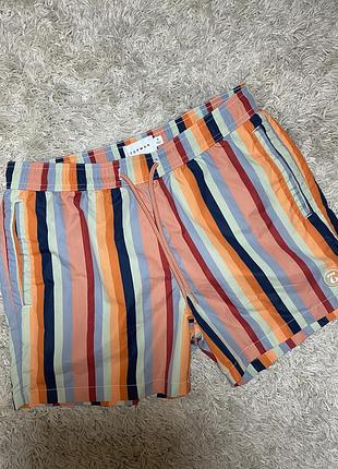 Чоловічі шорти topman для басейну у смужку з кишенями, s