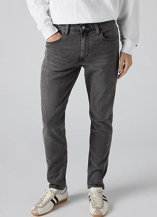 Мужские джинсы levi's 512 slim taper 288331280 – темно-серые, тянутся хлопок с tencelTM. оригинал.