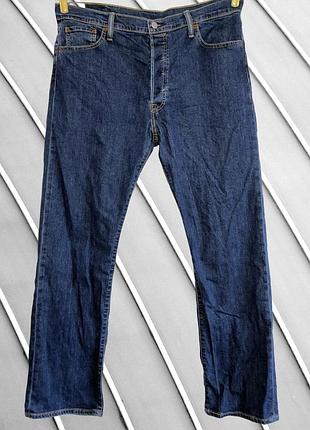 Чоловічі сині джинси levi's 501 w36 l32 xl xxl 52 54 левіс 501 прямі сині джинси на ґудзиках левайс класичні 52 54