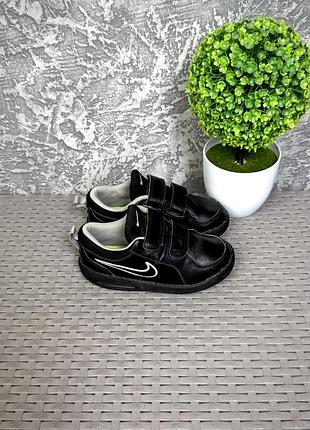 Nike pico 4 кроссовки 26 размер детские кожаные спортивные сникерсы черные