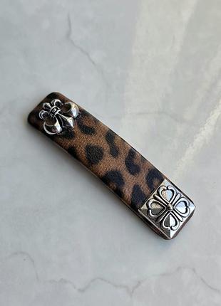 Заколка leopard chrome hearts 2
