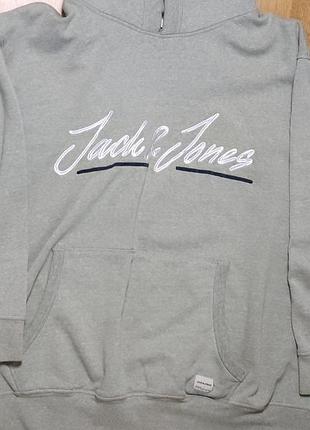 Худи jack &amp; jones мужское оливковое оверсайз