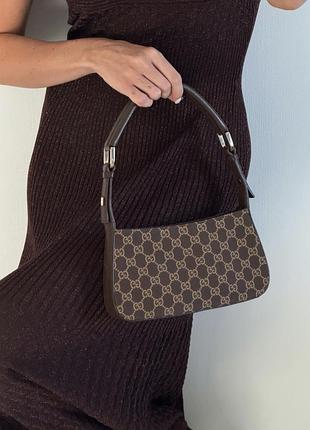 Gucci vintage mini shoulder bag / вінтажна сумка багет gucci