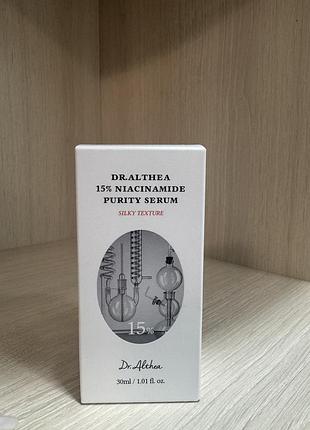 Сироватка з ніацинамідом для обличчя dr. althea 15% niacinamide purity serum 30 мл
