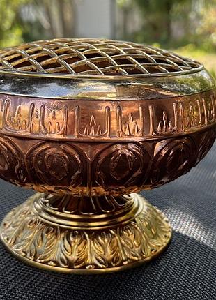 Вінтажний англійський rose bowl / ваза для квітів n.m. made in england, мідь та латунь