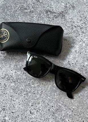 Окуляри ray-ban original wayfarer rb2140 901 54-18 (black / g-15 green)