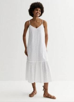 Котонове з воланом по низу плаття 👗 сарафан