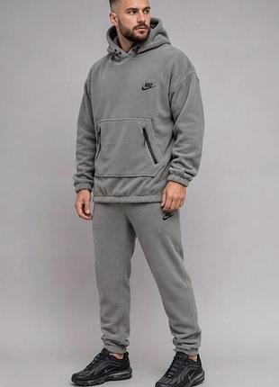 Зимовий чоловічий спортивний костюм nike з polar fleece.