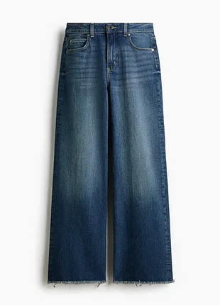 Прямые широкие джинсы с высокой посадкой h&amp;m,p. 38