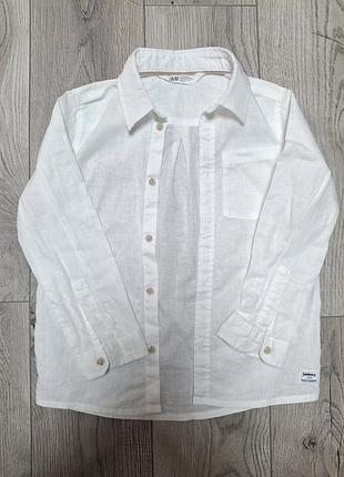 Рубашка льняная h&amp;m 5-6 лет 116