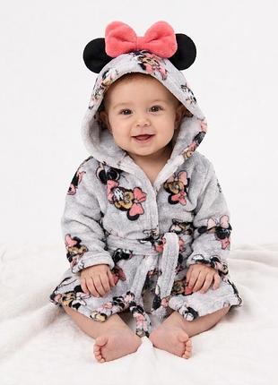 Плюшевий халат 6-9 міс minnie mouse