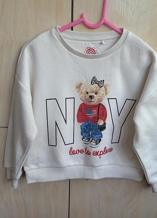 Свитшот на флисе f&amp;f на 5-6 лет