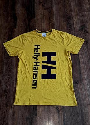 Мужская уникальная футболка helly hansen с большим лого оригинал