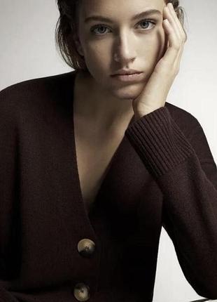 Massimo dutti вовняний кардиган з кашеміром