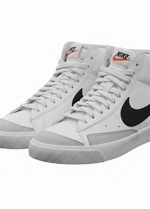 Кожаные высокие кроссовки nike blazer mid'77 vintage (оригинал).