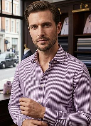 Оригінальна сорочка преміального британського бренду charles tyrwhitt (серія non-iron, крій slim fit).