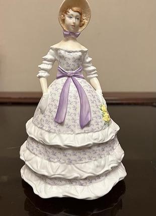 Статуетка royal worcester “crinoline” 1978 — вінтажна англійська статуетка, кістяна порцеляна