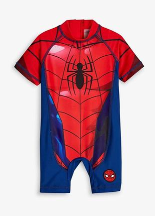Солнцезащитный костюм для купания купальник плавки человек-паук spider-man для мальчиков next marvel 3-4  года