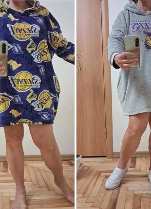Двостороннє тепле худі ковдра,  халат, меховушка з кишенями і капюшоном 68*80