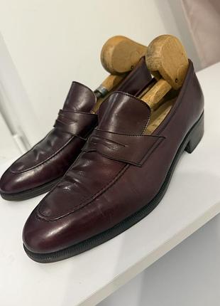 Чоловічі вінтажні шкіряні лофери stuart's moccasins (usa 8d / 41 розмір)