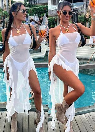 Распродажа платье prettylittlething миди прозрачное