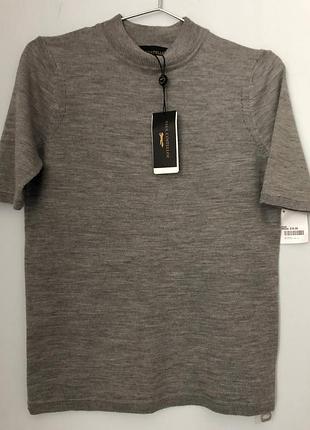 Новий сірий джемпер paul costelloe 100% шерсть мериноса merino wool m