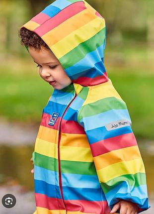 🌈 яркая водонепроницаемая куртка jojo maman bébé с радужным дизайном.