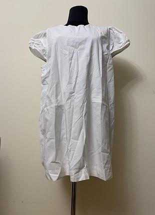 Жіноча коротка котонова сукня білого кольору l/xl  chloe frater 3