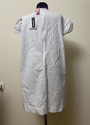 Жіноча коротка котонова сукня білого кольору l/xl  chloe frater 2