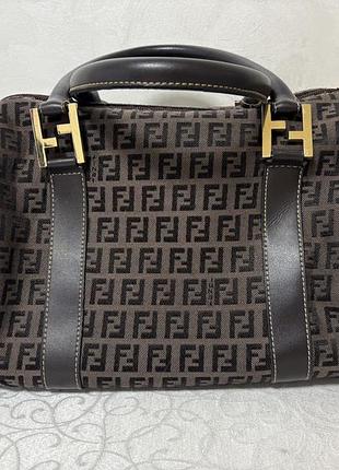 Вінтажна сумка fendi zucca boston ff monogram