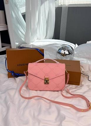 💎new💎брендовая женская сумка♥️♥️♥️с логотипом, pochette metis pink / gold