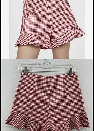Шорты в клетку zara