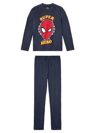 Піжама (лонгслів і штани) для хлопчика disney spider man 373906 098-104 см (2-4 years) темно-синій