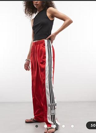 Adidas adibreak штаны красные адибрейки