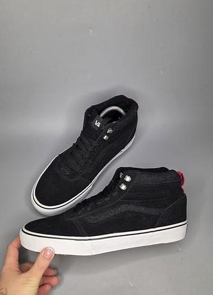 Високі кеди black vans ward hi mte утеплені