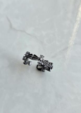 Каблучка black chrome five crosses
