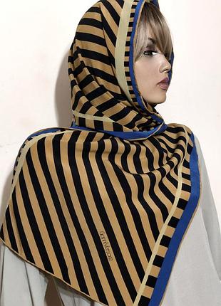 Gianni versace  винтажный шелковый шарф платок полоска/1920/n