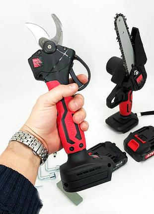 Акумуляторна пила для точної роботи krafftec 2в1 36v 4ар, міні-ланцюгова пила для саду hq-19