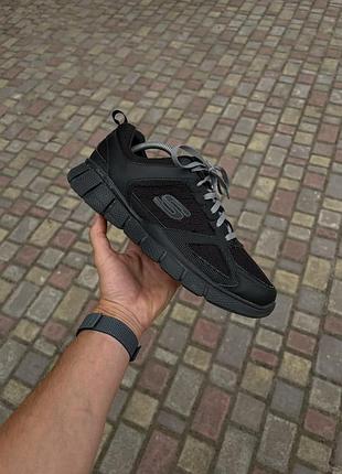 Skechers relaxed fit кросівки чорні легкі 43-44 демі