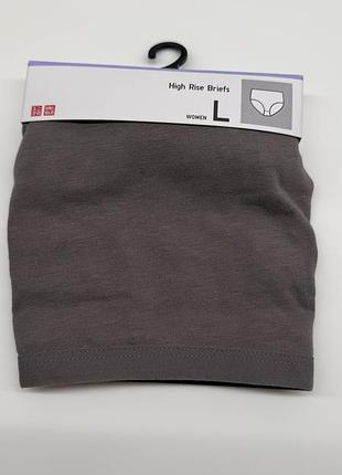 Жіночі трусики-сліпи uniqlo l, високої посадки, коричневі, нові